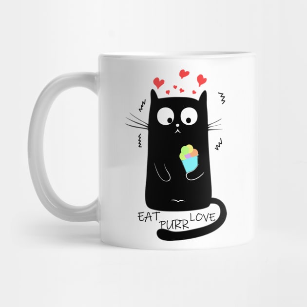 Eat Purr Love by TeEmporium